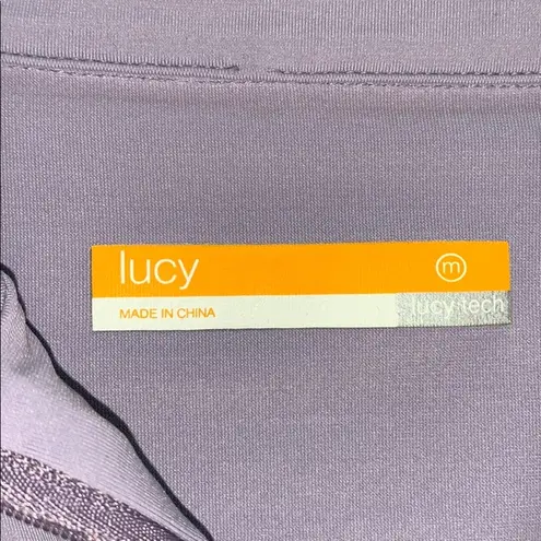 Lucy Tech  Purple Quarter Zip Pullover Jacket Top