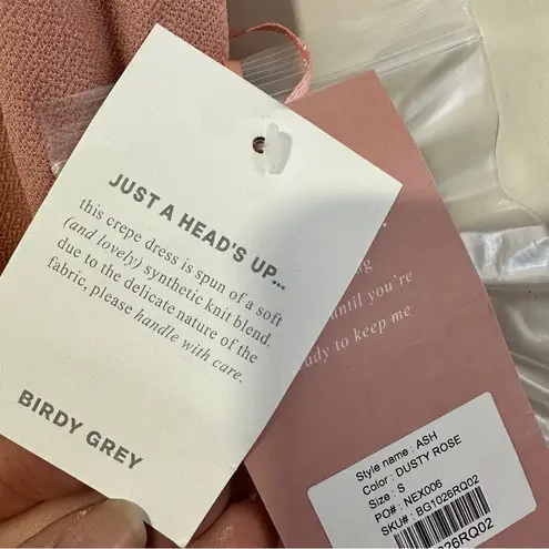 Birdy Grey  Size S Women's Dusty Rose Ash Crepe Dress