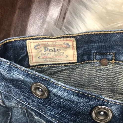 Ralph Lauren  polo distressed denim skirt sz 26