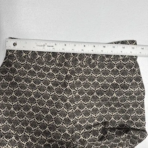 Isaac Mizrahi Bridgehampton Linen Blend Pants Fringe Hem Brown Black Sz 2 Boho