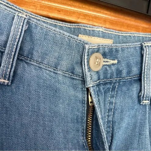 Mother Denim High Waisted Pouty Prep Ankle Wide Leg Jeans Salt and Lime Size 31 Blue