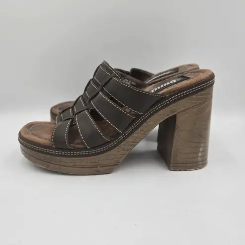 Bongo Y2K Vintage 90s  Chunky Platform Heels Size 6 M Brown Sandal See All Photos
