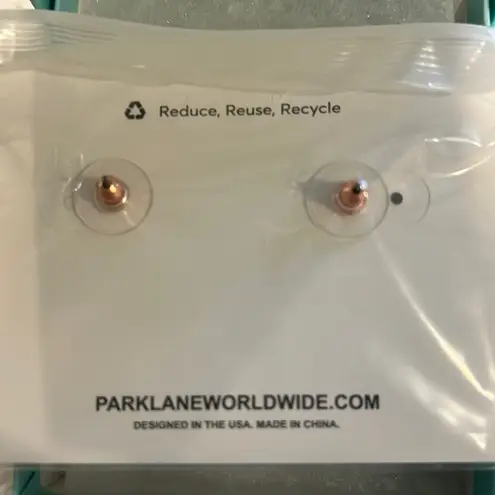 Park Lane Roo Earrings Rose Gold with Crystals New Without Box on PL Card stock
