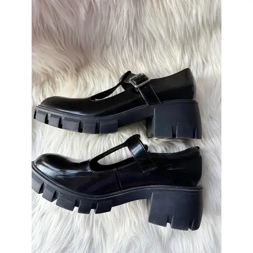 Esprit Black Chunky Heel Mary Jane Shoes