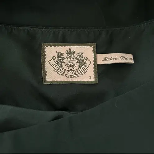 Juicy Couture Feather Hem Black Silk Dress, Sz 2