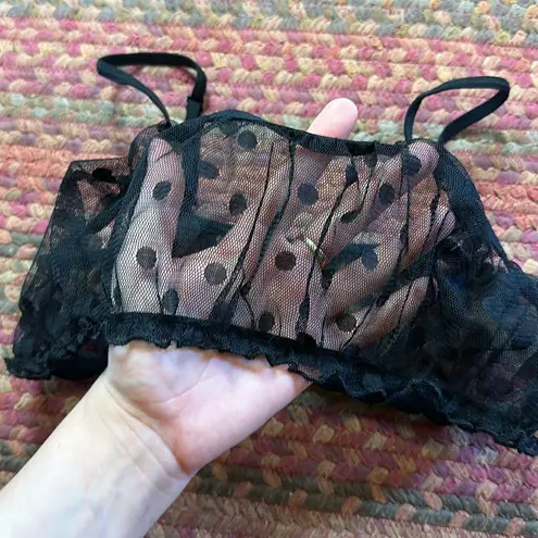 BLACK MESH BRALETTE Size XS