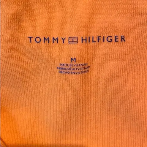 Tommy Hilfiger Casual Orange Slim Fit Short Sleeve V-Neck Tee