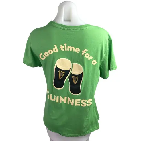 Green Good Time For A Guinness Short Sleeve Graphic Tee T-Shirt Top M