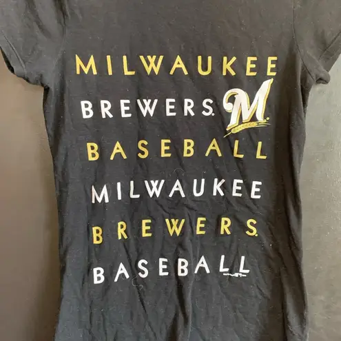 Gear for Sports Milwaukee Brewers Baseball Tee T-Shirt Top Womens Size Small Graphic Logo Sport