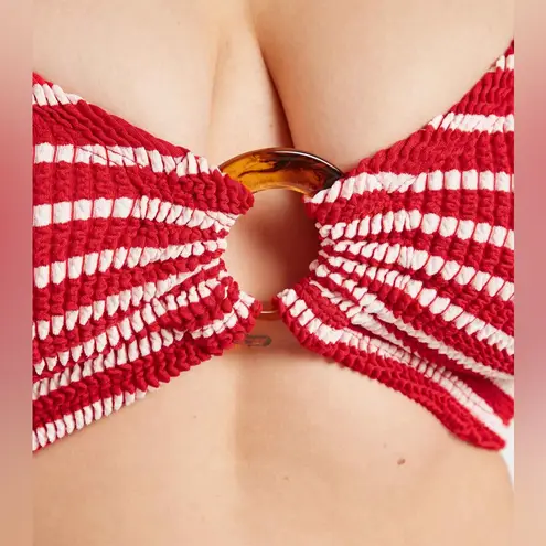 HUNZA G Nadine Bikini Red/White Stripe, BRAND NEW, $255 Red Size undefined