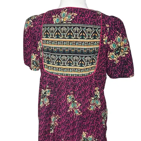 Vintage Sara Morgan Dress M Midi Lounge Muumuu Boho Cottage Modest Traditional Size M