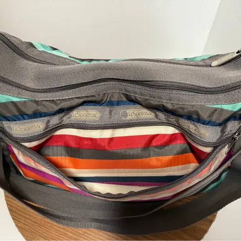 LeSportsac Multicolor Rainbow Convertible Expandable Nylon Crossbody Bag Purse