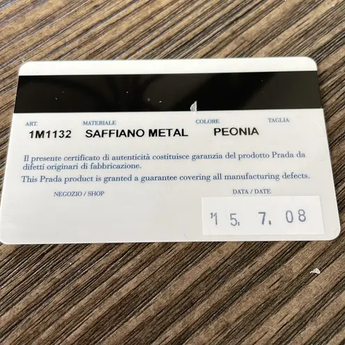 Prada  Continental Saffiano Leather Wallet with Chain thumbnail 3