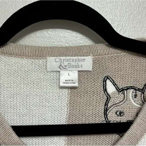 Christopher & Banks Vintage Calico Cat Patchwork Short Sleeved Cardigan - Size L