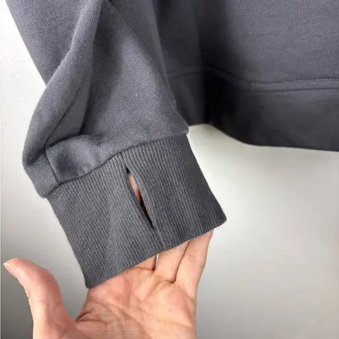 Allfenix Women's XL Sweater Dark Gray Charcoal Pullover Quarter Zip Sweatshirt