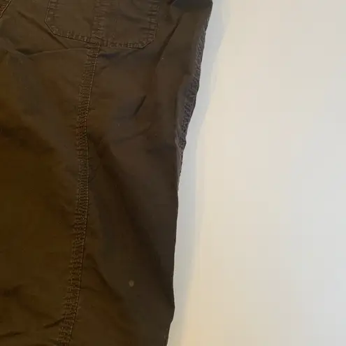 INC International Concepts Dark Brown Cotton Cropped Capri Pants Women’s Size 4P