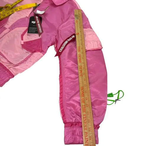 Alpha Industries Pink Patchwork MA-1 Bomber Jacket – Women’s Size M – NWT $280