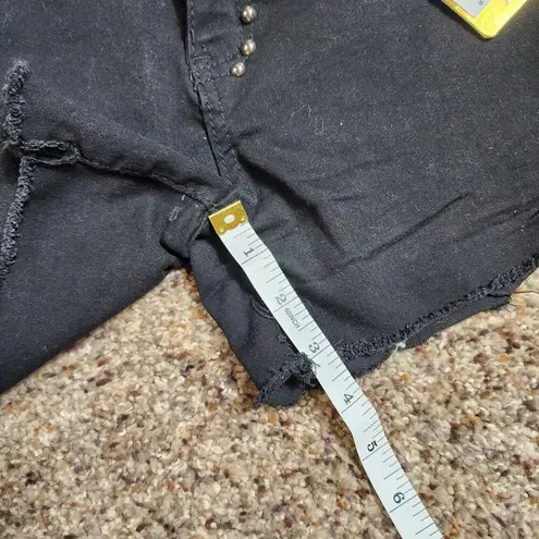 Celebrity Ace Women's Shorts Black Studded Denim Size Teens 1/25