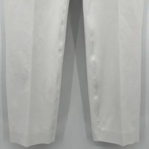 Spanx  On The Go‎ Silver Linings Slim Straight High Rise Pants White Size Medium