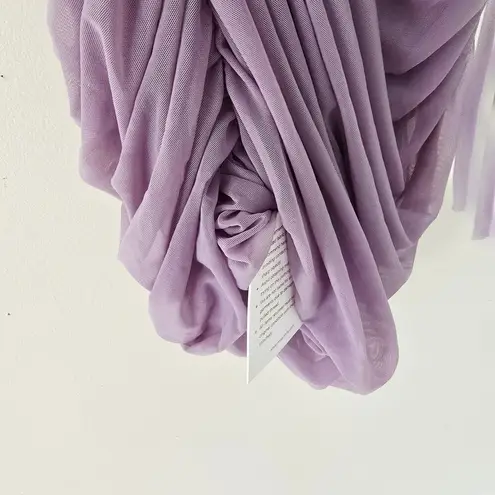 NWT Miss Circle Flora Mesh Sleeveless Mini Dress in Purple Women's Size L Size L