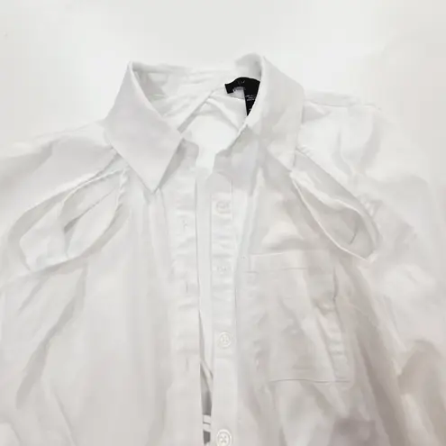 H:ours Nathan Shirt Dress in White Small