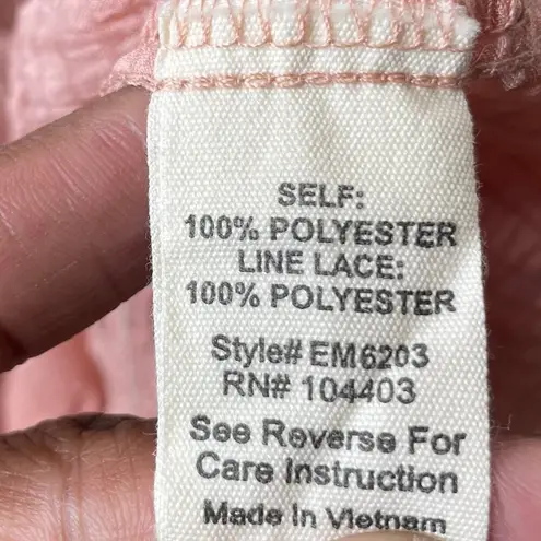 Sweet Wanderer Womens Pink Edwardia Puff Polka Dot Cottagecore Ruffle Blouse S