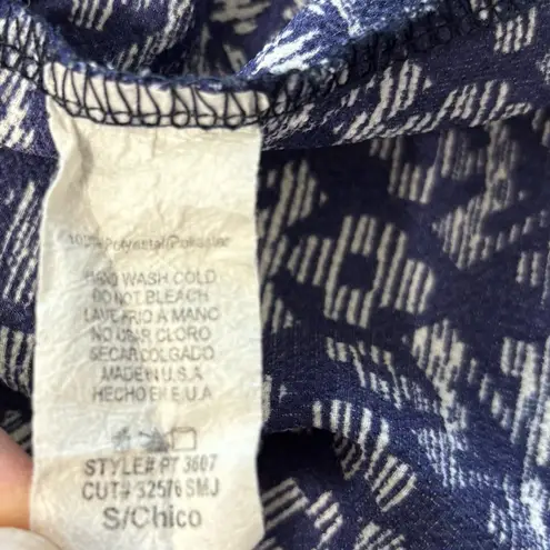 Paper Moon by Stitch Fix Flowy Navy Blue Tank Top Size S