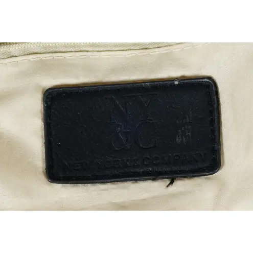 New York & Co. Black Quilted Crossbody Purse Zipper Chain Detail