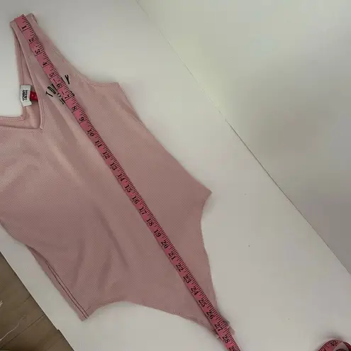 Tommy Jeans Pink Ribbed Bodysuit Women’s Size M Logo Tank One Piece Size M
