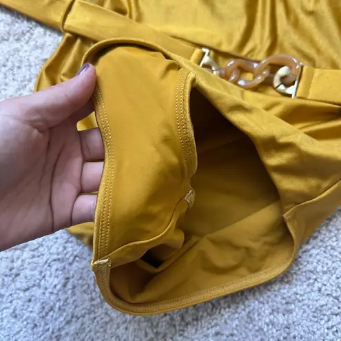 Zimmermann glossy honey swimsuit. M