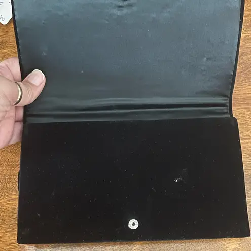 Unique Vintage Vintage Mid Century Gold and Silver Flower Brocade Velvet Clutch Evening Bag