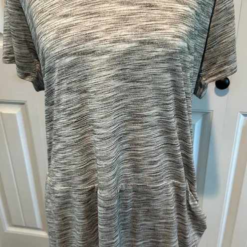 Coco + Carmen XXL Faux Wrap Heathered Gray Ruched Dress