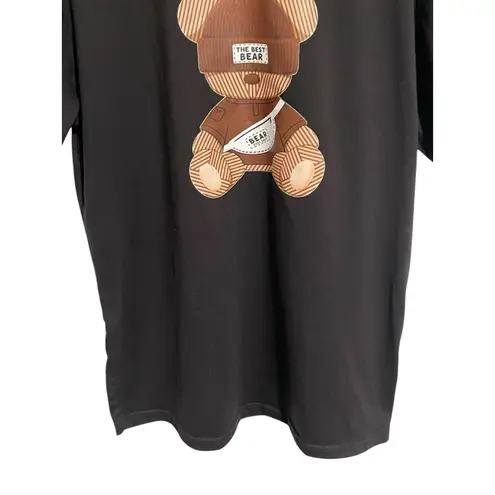 Etanol T Shirt Womens Size M Tall Black The Best Bear Print Short Sleeve Crew Size M
