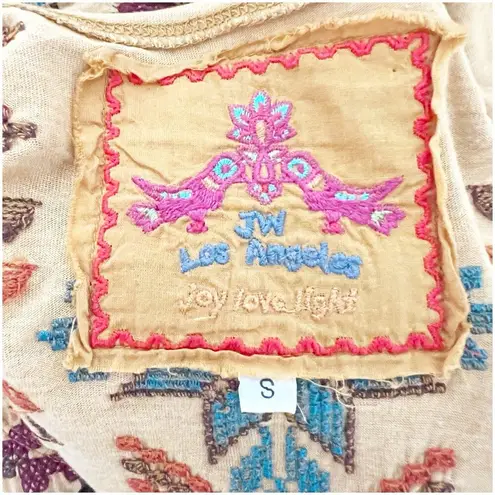 Johnny Was JWLA Tunic Top Women Size S Embroidered Southwest Aztec Boho Western