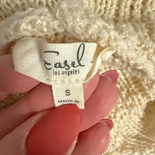 Easel Knit Pullover Hoodie Orange