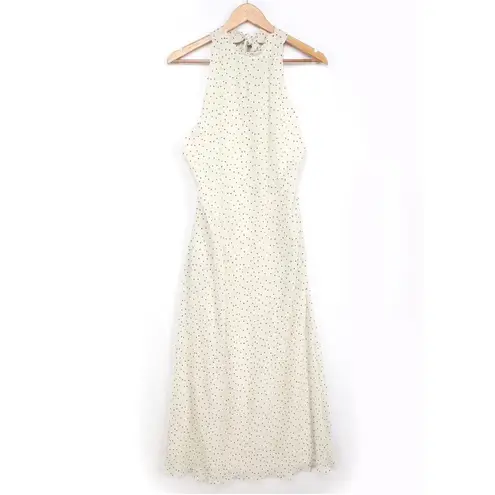 Lulus NEW Lulu’s Wonder Years Halter Maxi Dress size S Ivory Polka Dot