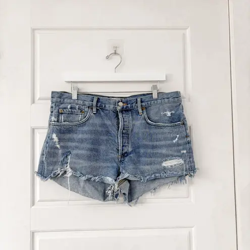AGOLDE  Parker Denim Fray Shorts Swapmeet