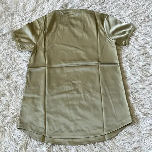 SER.O.YA Kate Silk Shirt in Sage size XS