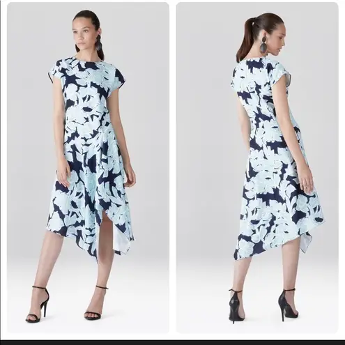Natori Shibori Floral - Fluid Crepe Drape Dress