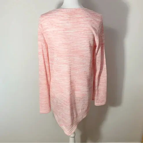 Sundance EUC  Beautiful Dreamer Pink Asymmetrical Hem Space Dye Sweater Size M