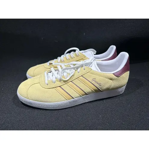 Adidas  ORIGINALS Gazelle Sneakers In Yellow And Burgundy. NWOT Women's Size 9.5