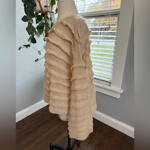 ZARA  Ruffled Knit Sweater Size Large Oversized