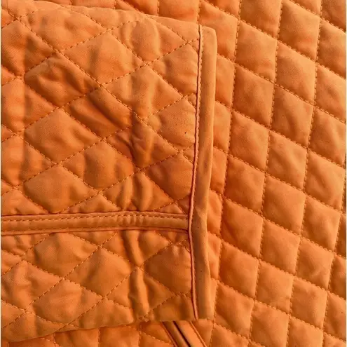 Weatherproof Vintage soft orange quilted coat, waterproof lining, Size L