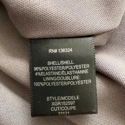 H by Halston Halston Metallic Fit & Flare Midi Dress Women's 8 Gunmetal Silver Cocktail Party