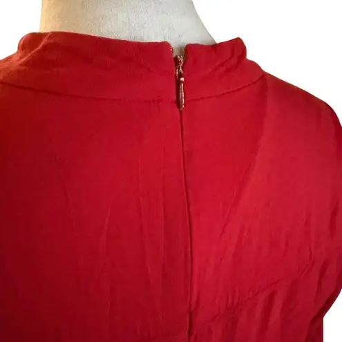 Derek lam 10 Crosby billowy tent dress lace crocheted lace detail size 10 red