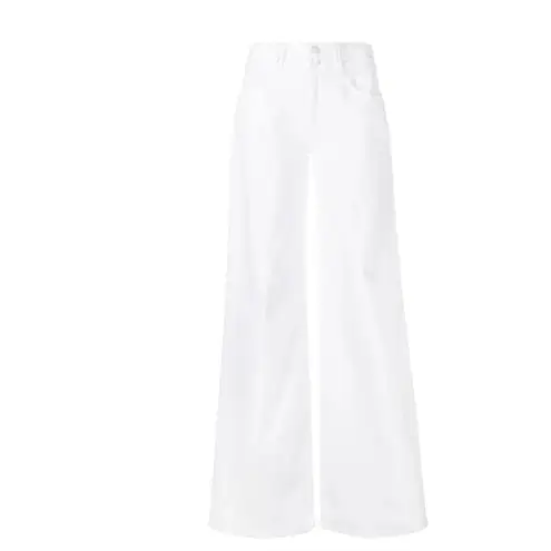 frame denim NEW FRAME $265 Triple Binding Wide Leg Jeans in Blanc White