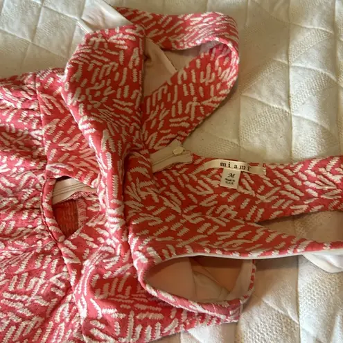 Francesca’s Miami Geometric Sleeveless Sun Dress with cut out Pink Size M