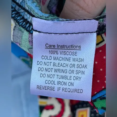 Dangerfield Patchwork Viscose Dress size AU 12/8 Green