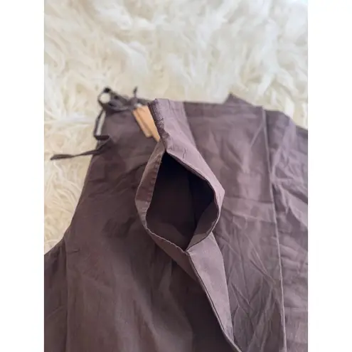 SKIMS Cotton Poplin Straight Leg Pant Washed Dark Sepia Size XS