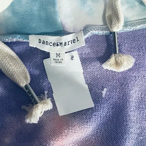 Dance & Marvel Distressed Tie Dye Zip Up Hoodie